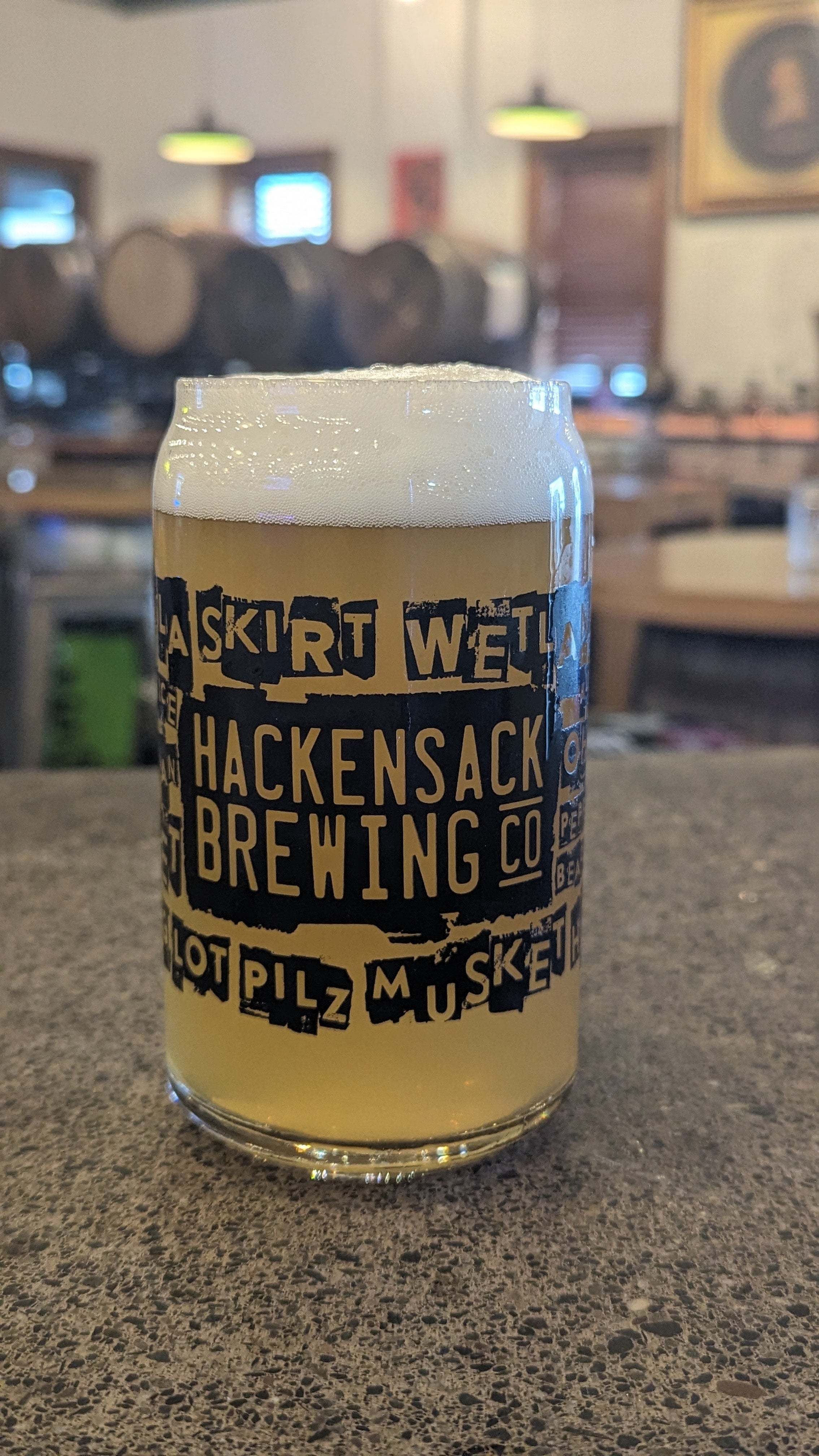 16oz Can Glass Hackensack Brewing Company